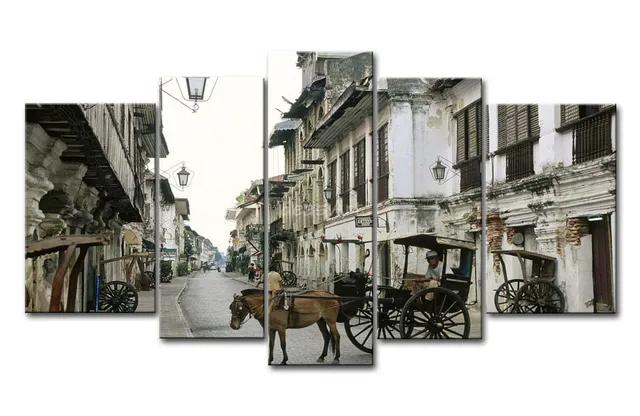 5 Piece Wall Art Painting Philippines Horse And Cart Picture Print 5 Piece Wall Art Painting Philippines Horse And Cart Picture Print On Canvas City 4 3