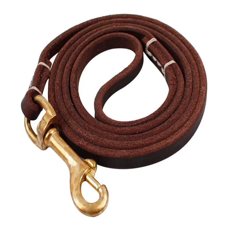 Genuine Cow Leather Pet Dog Leash Outdoor Walking Lead Puppy Leashes For Small Medium Dogs 150 200 CM Training Leads Dog Leash  (4)