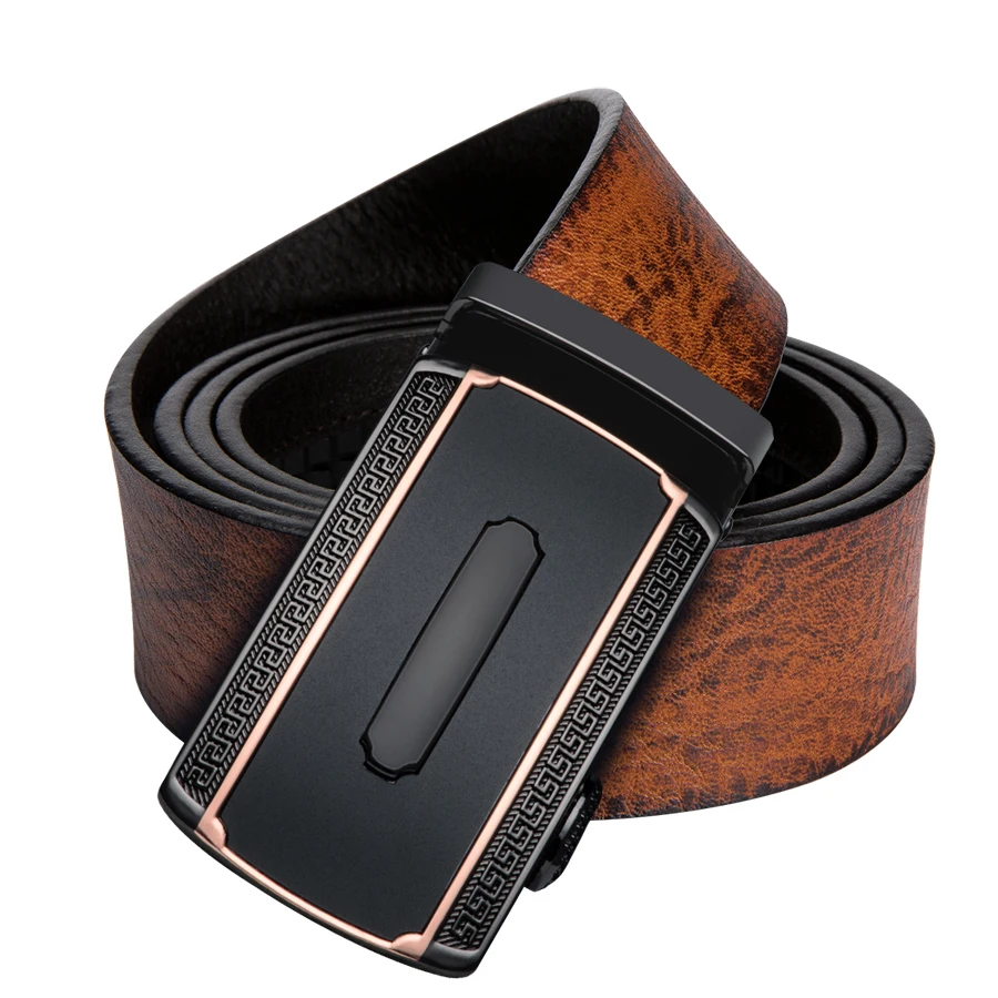 4 Colors Men Belt Leather Belt For Men Ratchet Dress Belt with Linxx ...