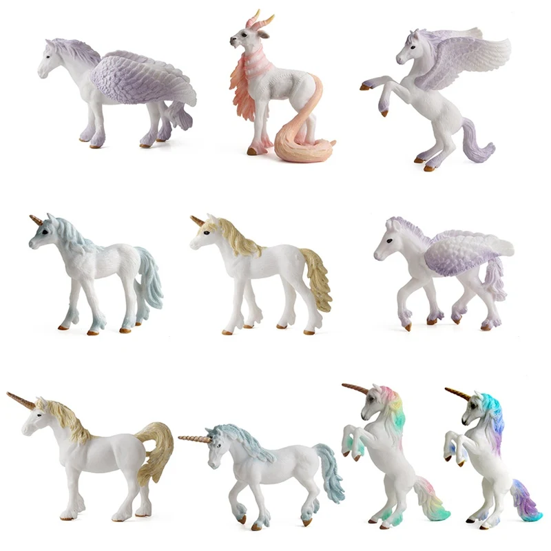 

Animal Doll Toy Simulation Mini Animal Model Unicorn Flying Horse Figure Model Wild Figures Kids Educational Toys Figurine