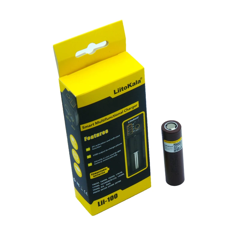 

1PCS HG2 new original 18650 lithium battery 3.7 V 3000 mAh Rechargeable batteries +Lii-100 18650 charger