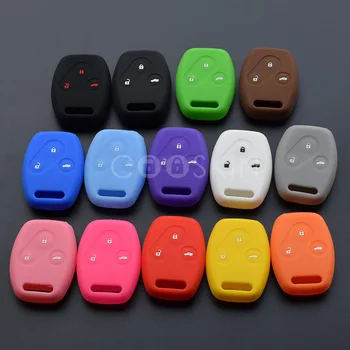 

100pcs/lot Silicone Key Cover Case set For HONDA Accord Pilot CR-V CRV Civic Car Styling 3 Buttons Remote Key protect shell