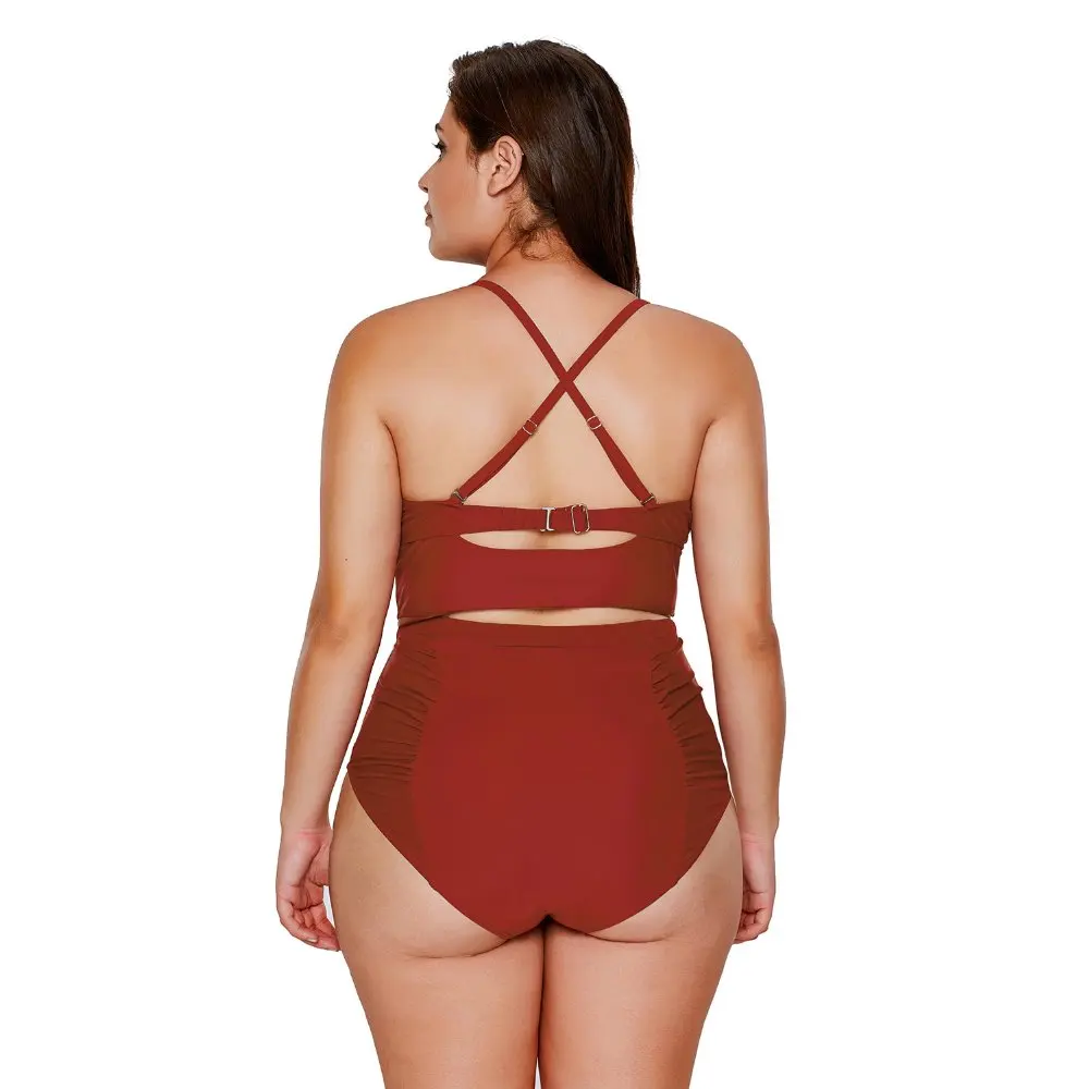 Red-Strappy-Neck-Detail-High-Waist-Swimsuit-LC410334-3-2