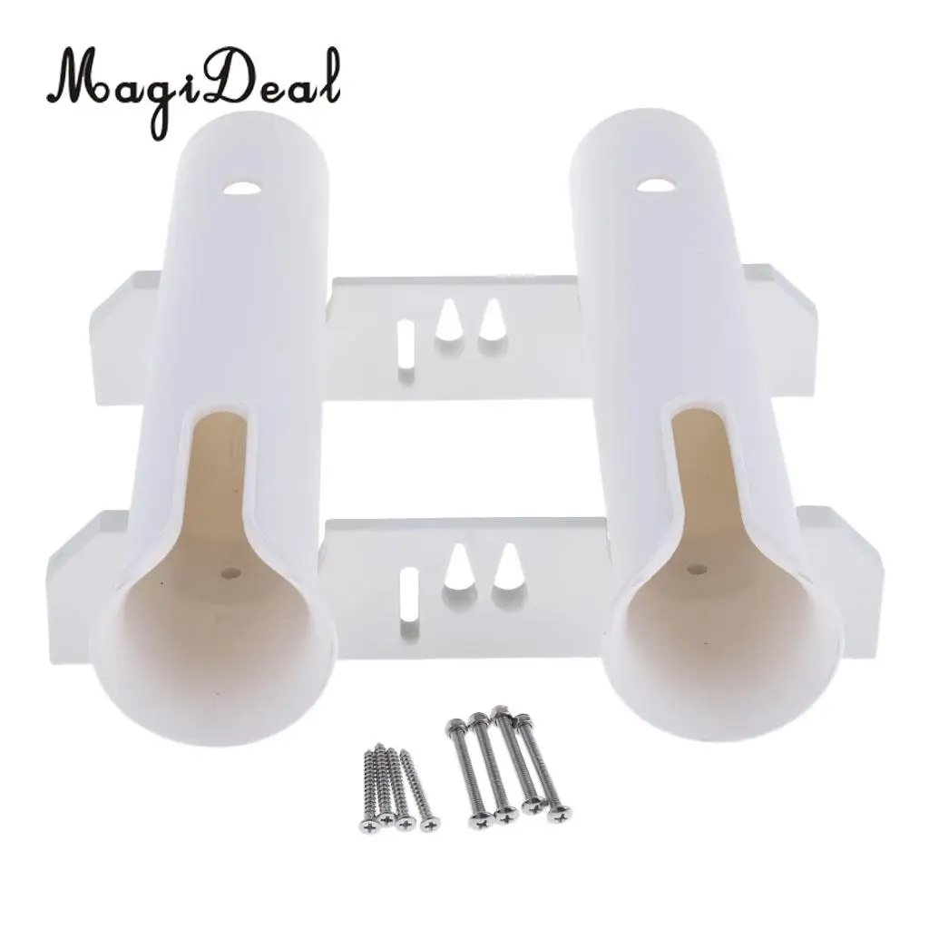 MagiDeal Marine Boat Yacht Vertical Fishing Rod Holder Rack Pole Rest Support 1/2/4 Tube for Kayaking Fishing Boating Accessory
