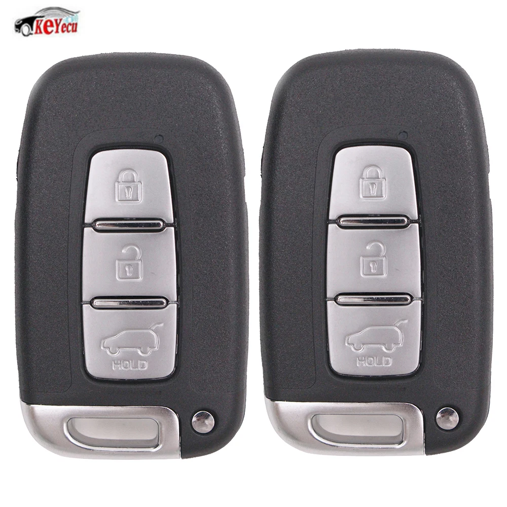 

KEYECU 2 Pcs/lot New Replacement Smart Remote Car Key Keyless Entry Fob 3 Button for Hyundai IX35 433MHz with ID46 Chip