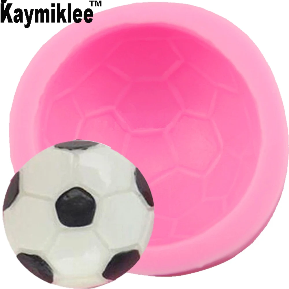 M596 1 шт., форма для выпечки в виде футбольного мяча, форма для выпечки, силиконовая форма для украшения торта, форма для шоколада, инструменты для Gumpaste