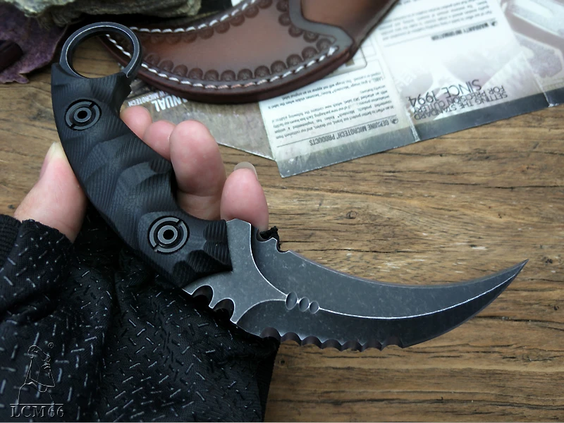 LCM66 тактика karambit Скорпион коготь нож открытый кемпинг джунгли выживания битва Фиксированным Лезвием Охотничьи ножи инструмент самообороны