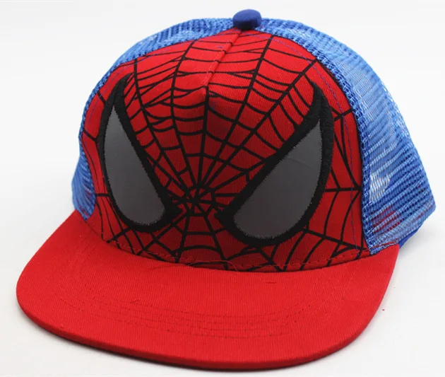 YIFEI Cartoon Kids Baseball Cap Fashion Spider-man Boys Snapback Caps Cosplay Hip Hop Baseball Cap Children Summer Hats Sun Hat - Цвет: Red blue