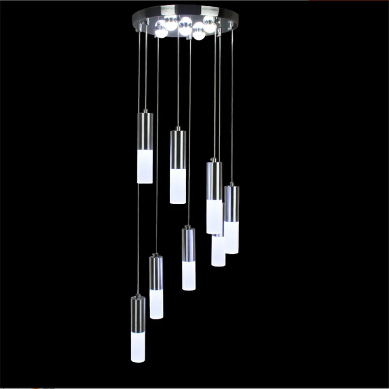 

Modern Brief Fashion 8 heads 39W Led Acryl Led Pendant Lamp for Dining room Stair Living room AC 80-265V 2045