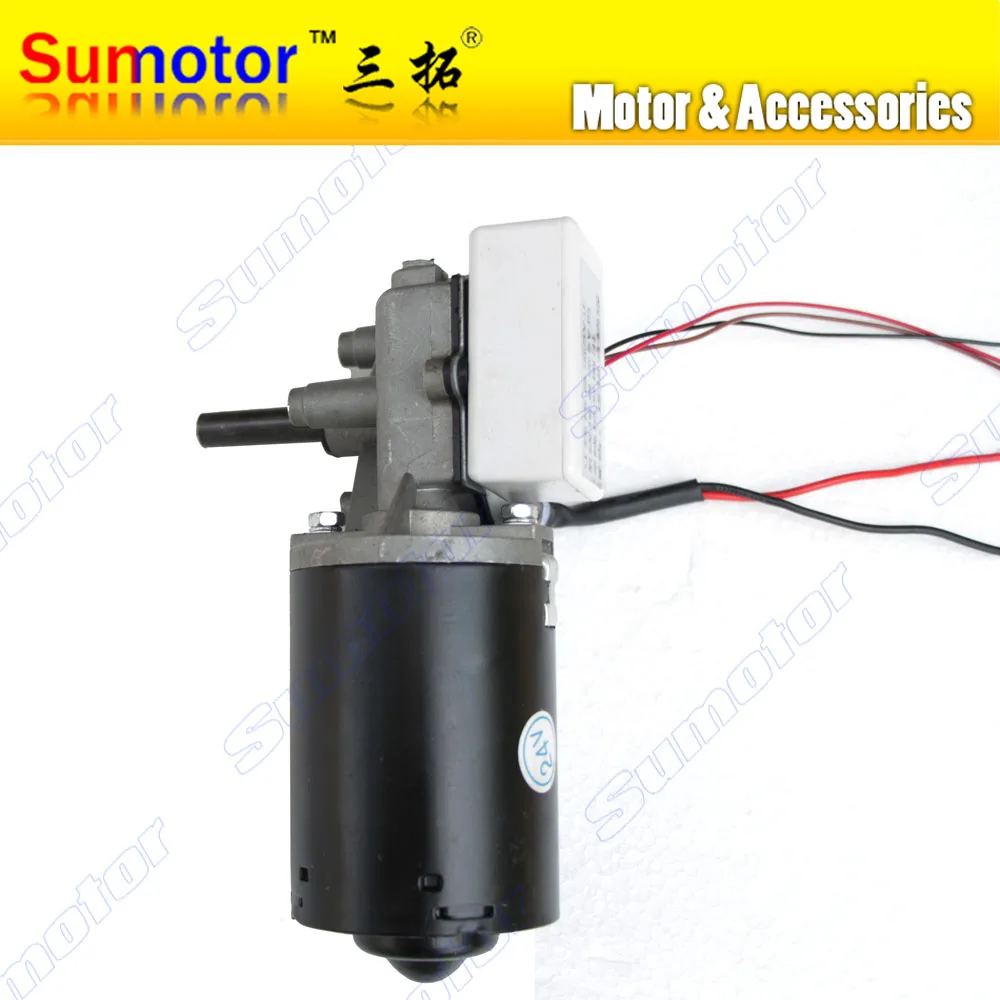 Motors sourcingmap DC 24V 28RPM 50Kg.cm SelfLocking Worm Gear Motor