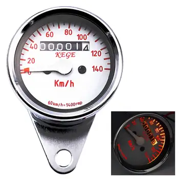

Universal Waterproof 12V LED Backlit Motorcycle Motorbike Speedometer Odometer Gauge with Indicator