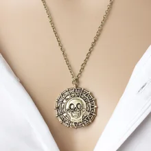 2017 new Hot Wholesale Fashion Jewelry Vintage Charm Aztec Coin Pendant Necklace Pirates of the Caribbean Necklace