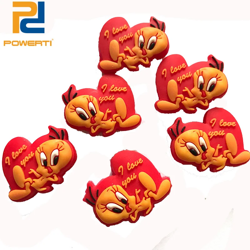 POWERTI 10 шт./лот милая лягушка теннисная ракетка демпфер мультяшный милый
