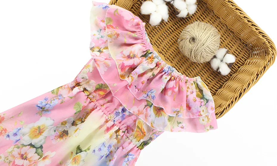 Летнее платье для девочек детское праздничное платье с цветочным узором платье в богемном стиле для девочек, подростковая одежда для девочек 6, 8, 10, 12, 14 лет