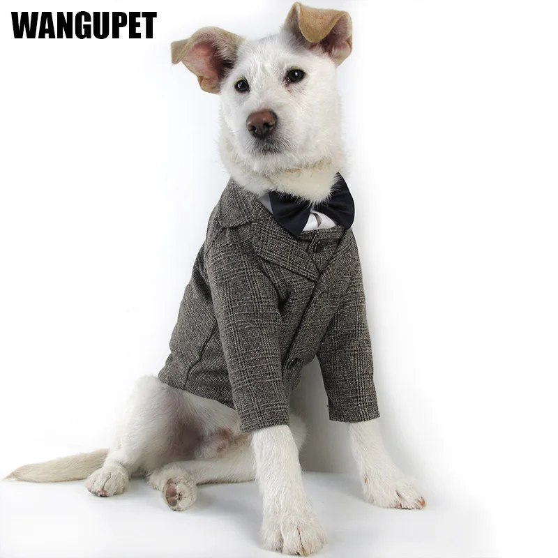 WANGUPET traje de saco para mascotas, abrigo de lana y chaleco para trajes fiesta de boda para perros y gatos, ropa para mascotas, abrigo para perros, disfraz para mascotas|dog