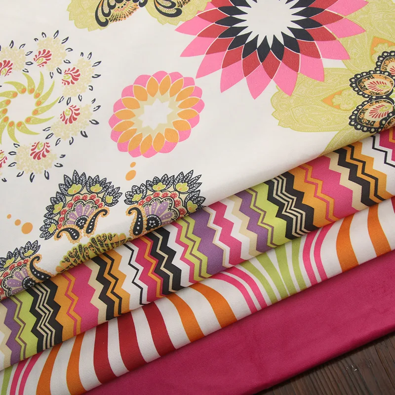 HLQON Printed Cotton Linen Fabric For DIY Quilting &amp Sewing Sofa Cushion Material Curtain Bag patchwork Table Cloth | Дом и сад