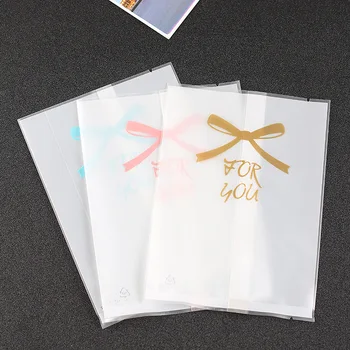 

Free shipping, wedding DIY handmade candy packaging bag, butterfly knot matte translucent baking sealed flat mouth packaging bag
