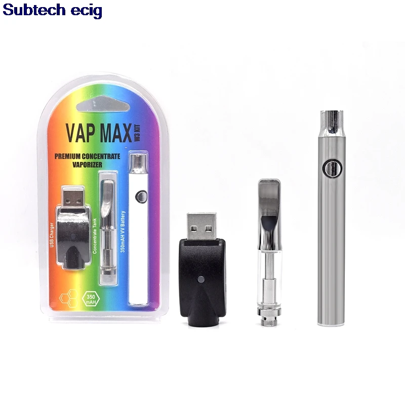Комплект вейпа Vap Max Premium 10 шт. аккумулятор 350 мА/ч Vertex Preheat VV с 0 5 мл 92A3 стеклянный