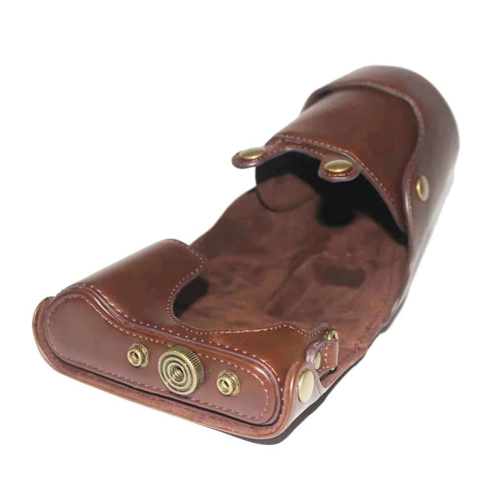 New PU Leather Camera Case Bag Cover For Samsung NX300 NX-300 With Camera Strap Black Coffee Brown camera handbag