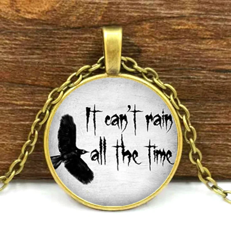 Специальное предложение: ожерелье с надписью it't rain all the time Эрик дравен ворона