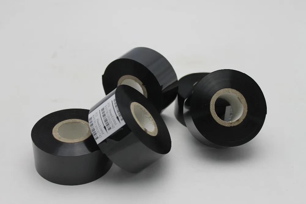 0.03x100M 5 Rolls Black Hot Stamping Foil Thermal Transfer Ribbon 1.18x3936" 