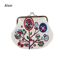 Женский кошелек для монет сова с принтом в виде ракушки маленький кошелек застежка из искусственной кожи кошельки клатч для девочки изменение денег сумка carteira