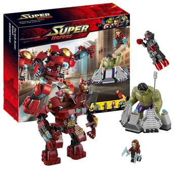 

Blocks Toy Compatible With sermoido 76031 Avengers Building Blocks Ultron Figures Iron Man Hulk Buster Bricks Toys Super Heroes