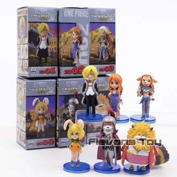 

One Piece WCF Zou Sanji Wanda Carrot Inuarashi Nekomamushi Nami PVC Figures Collection Toys Dolls 6pcs/set