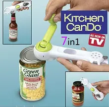 Diseño ergonómico antideslizante multiusos-can abrelatas con borde liso no sharp cortes