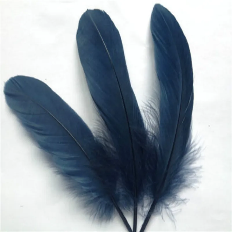 

100pcs/lot!15-20cm long Navy Blue Goose Feathers,Hat Trimming,Feathers for Millinery,Fascinators&Crafts