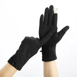 2019 летние кружевные Нескользящие перчатки автомобильные для вождения тонкие женские Сенсорный Экран Ветрозащитный митенки, перчатки в