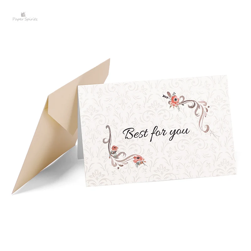 Бумага SPIRITZ Свадебные ДВП карты лазерной Бумага Weding карты с пустой конверт прополка Приглашения свадьбы подарок приглашение - Цвет: best for you