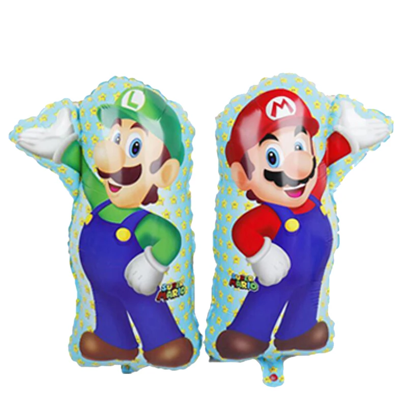 

1pcs/lot Cartoon Mario Bros foil Balloon baby shower kids Boy happy Birthday Party Decoration Mario Red Green Balloon