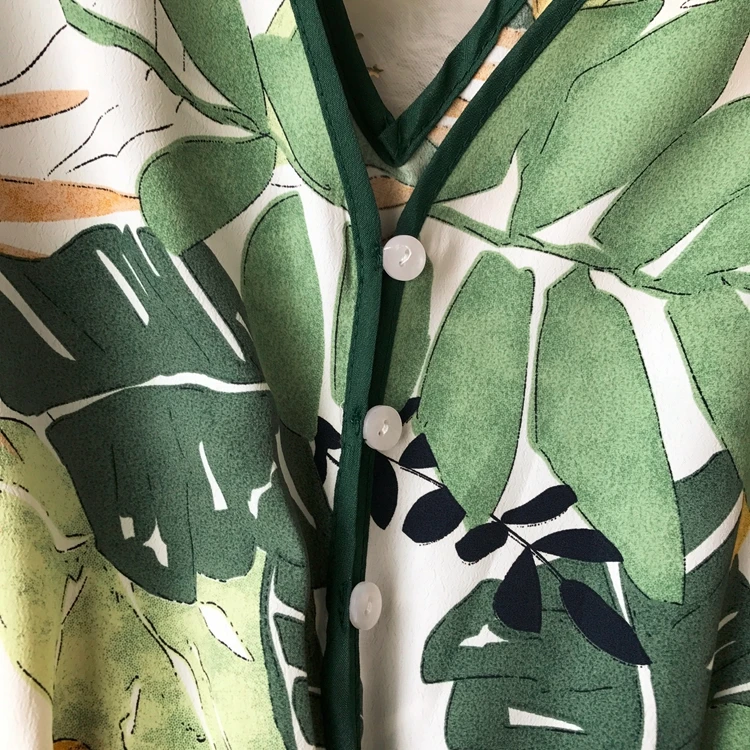 Korobov Vogue Boho женский летний костюм с принтом v-образный вырез однобортный сексуальный женский комбинезон с открытой спиной Feminina 77849