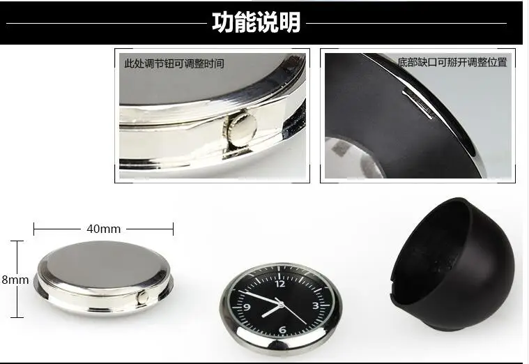 

new Car Thermometer Luminous Material Car clock Car Electronic Watch Car Air Conditioning Outlet Perfume Ornaments(6.5)