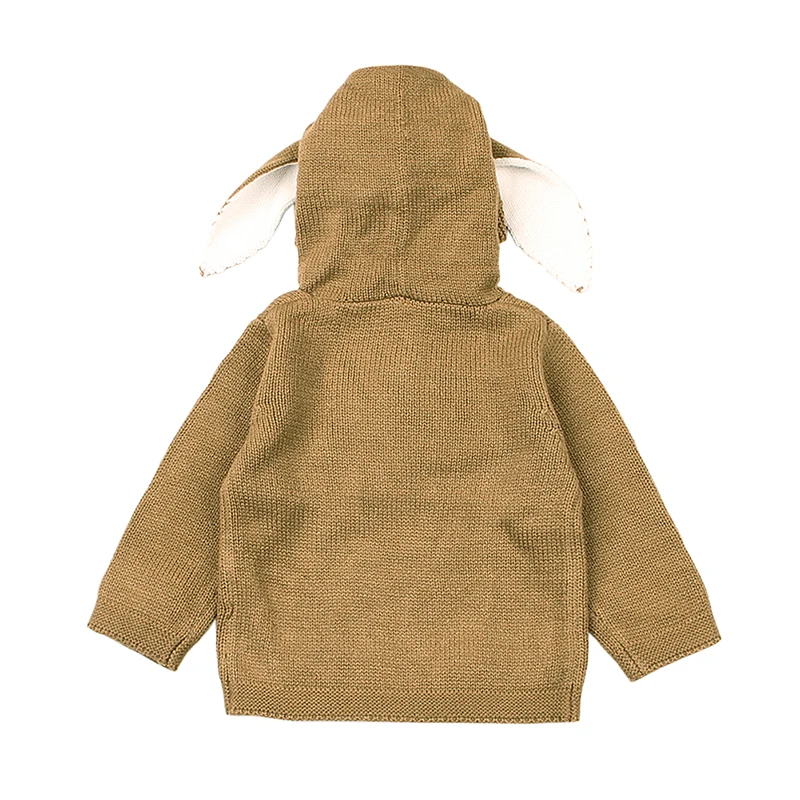 Newborn Babies Kniting Hooded Warm Top Clothing Baby Girls Infant Winter Coat Knit Sweater Baby Knitwear Long Sleeve Clothes