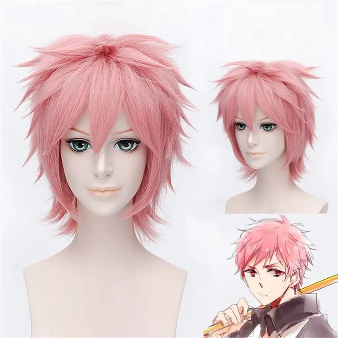 Ao No Exorcist Renzou Shima Anime Character Cosplay Wigs Pink Party