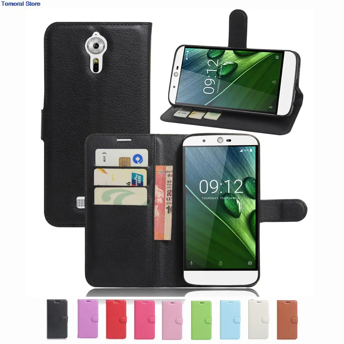 Wallet CaseFor ACER Liquid Zest plus Z628 PU Leather Kickstand TUP Back Shell Pink Rose Green Purple Blue Black White Brown | Мобильные