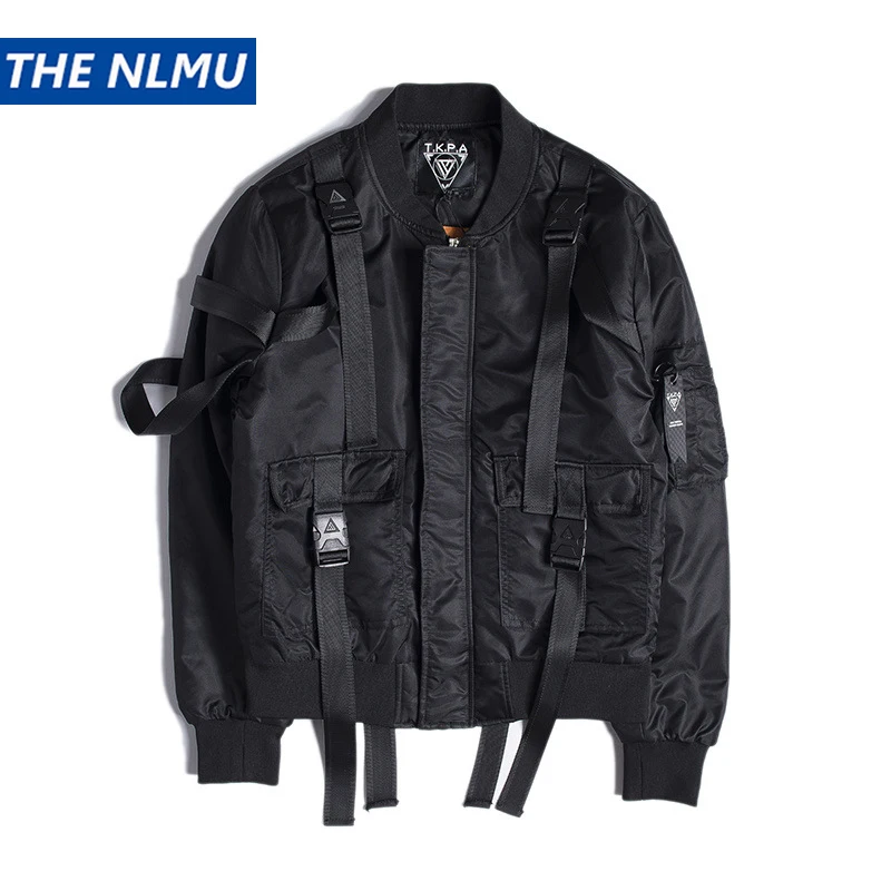 

Bomber Jacket Men Flight Tactical Hip Hop Fly Pilot Jacket Motorcycle Jacket Men Military Jackets Coat with Ribbon HW035