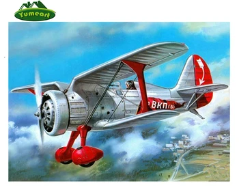 

Diamond mosaic aircraft needlework decorative picture diamond Embroidery scenery diamond Painting by numbers rhinestones paste