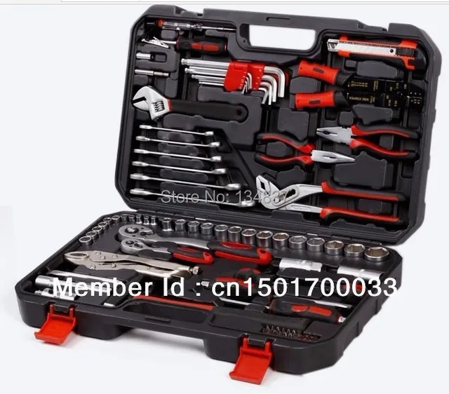 84pcs machine maintenance hand tool sets , tool kits , car or machine