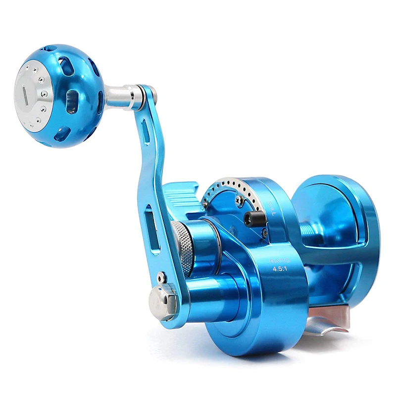 Carretel de Pesca Carretéis de Pesca do Mar de Água 9bb + 1 Sanlike Pesca Baitcasting Salgada Surfcasting Tambor Carretel Alumínio 5.7:1