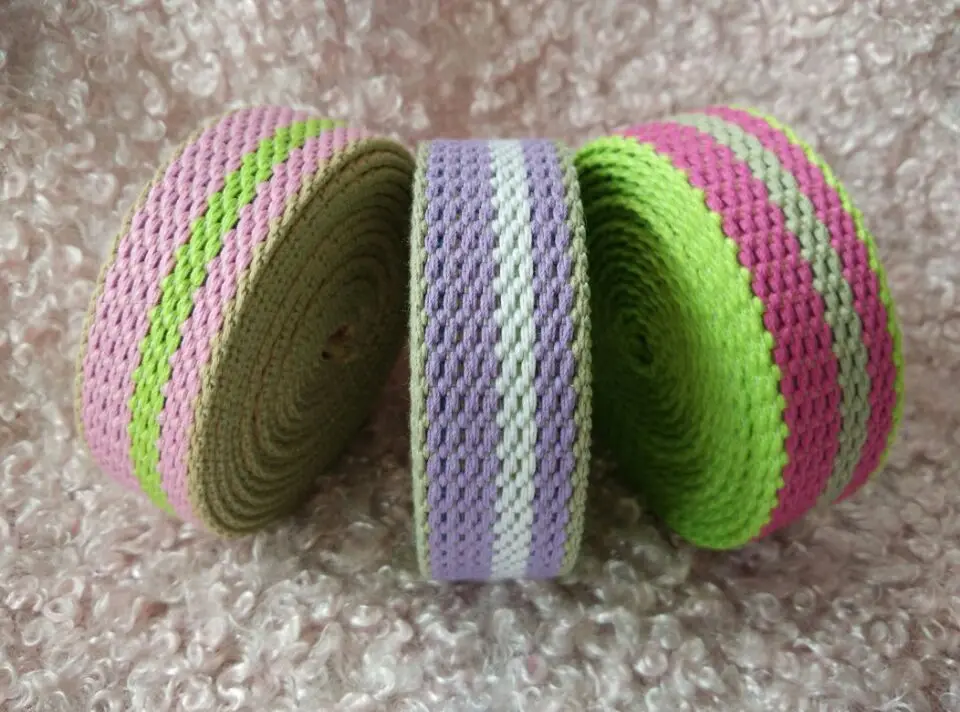 Width 2.5cm 15m/lot COLOR herringbone/ twill cotton tape/Cotton webbing