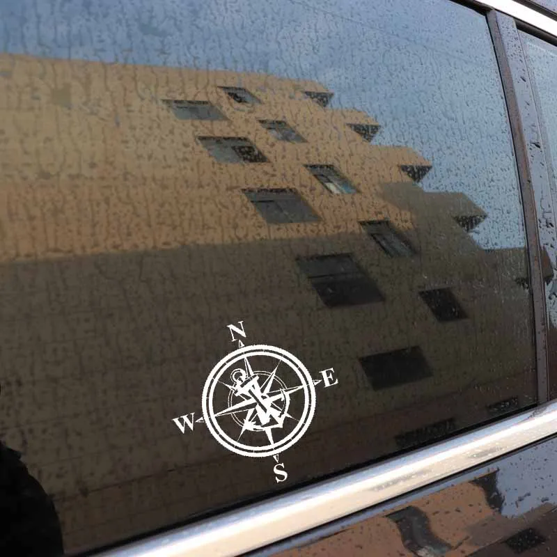 YJZT 16 см* 15,5 см художественная виниловая наклейка на автомобиль темно-синий компас черный/серебристый C10-01782