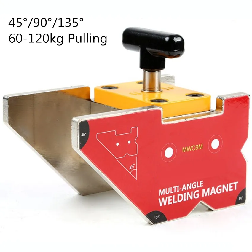 

Multi-angle Magnet Welding Clamp 60-120kg Holding On/Off Control Magnetic Force Welding Holder with Switch Heavy Duty MWC6