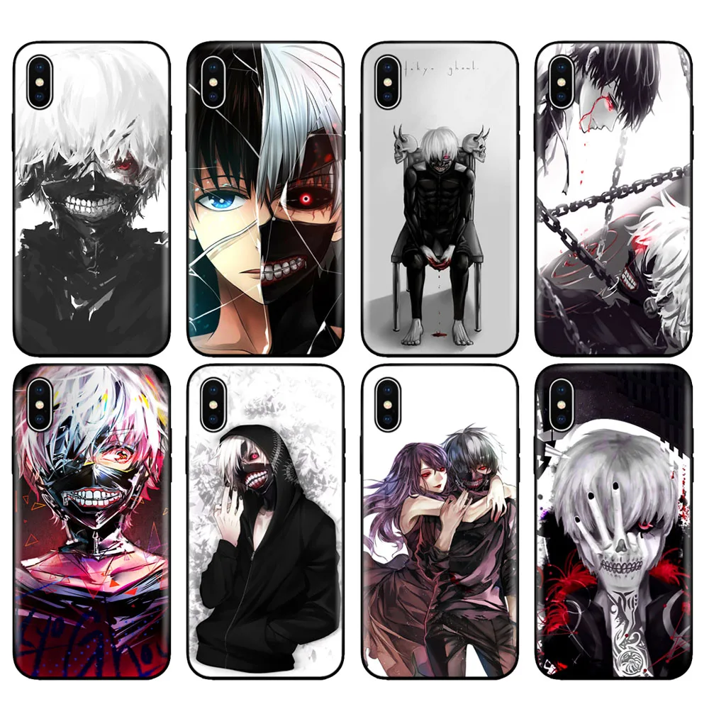 Черный ТПУ чехол для iphone 5 5S SE 6 6s 7 8 plus x 10 силиконовый XR XS 11 pro MAX case Tokyo Ghouls |