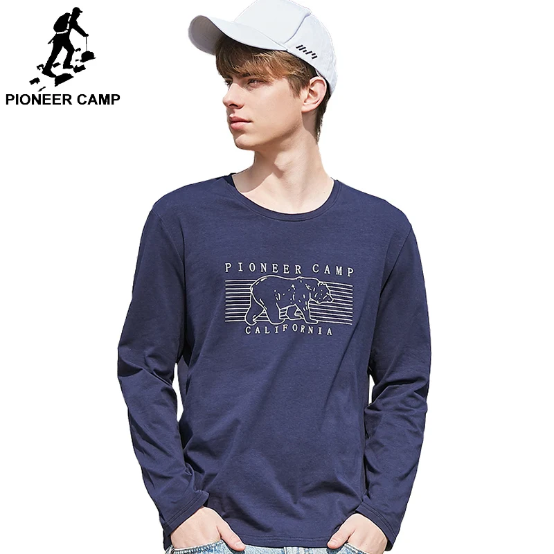 

Pioneer Camp 2019 new casual T shirt men brand clothing spring printing T-shirt male top quality stretch