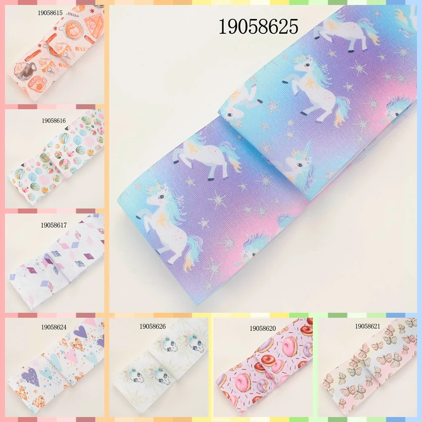 

10yards -different sizes -colorful flowers pattern ribbon printed Grosgrain ribbon 19058622