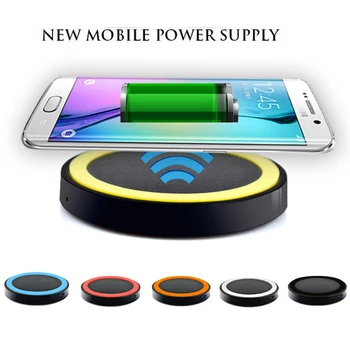 

50pcs colorful Qi Wireless Charger Charging Pad For Samsung S7 S6 edge Note 5 Nokia HTC 8X Google Nexus 5 6 7 Micro USB Charger