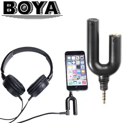 BOYA by-aum3 3.5 мм TRRS микрофон с 3-положение 3.5 мм гарнитура Splitter адаптер для iPhone 7 6 6S 5 5S 4 4S iPad IPod Touch